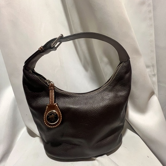 Dooney & Bourke Handbags - Vintage Dooney & Bourke Dark Brown Leather Hobo Bag